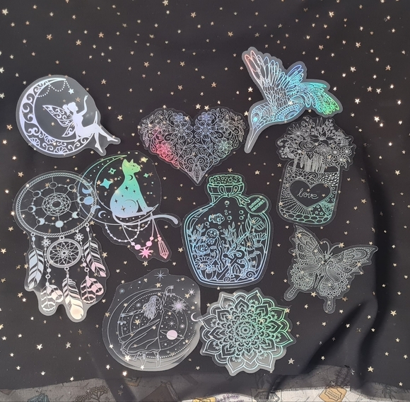 Accessories - HUGE Boho Celestial Holographic Stickers 10 Pack